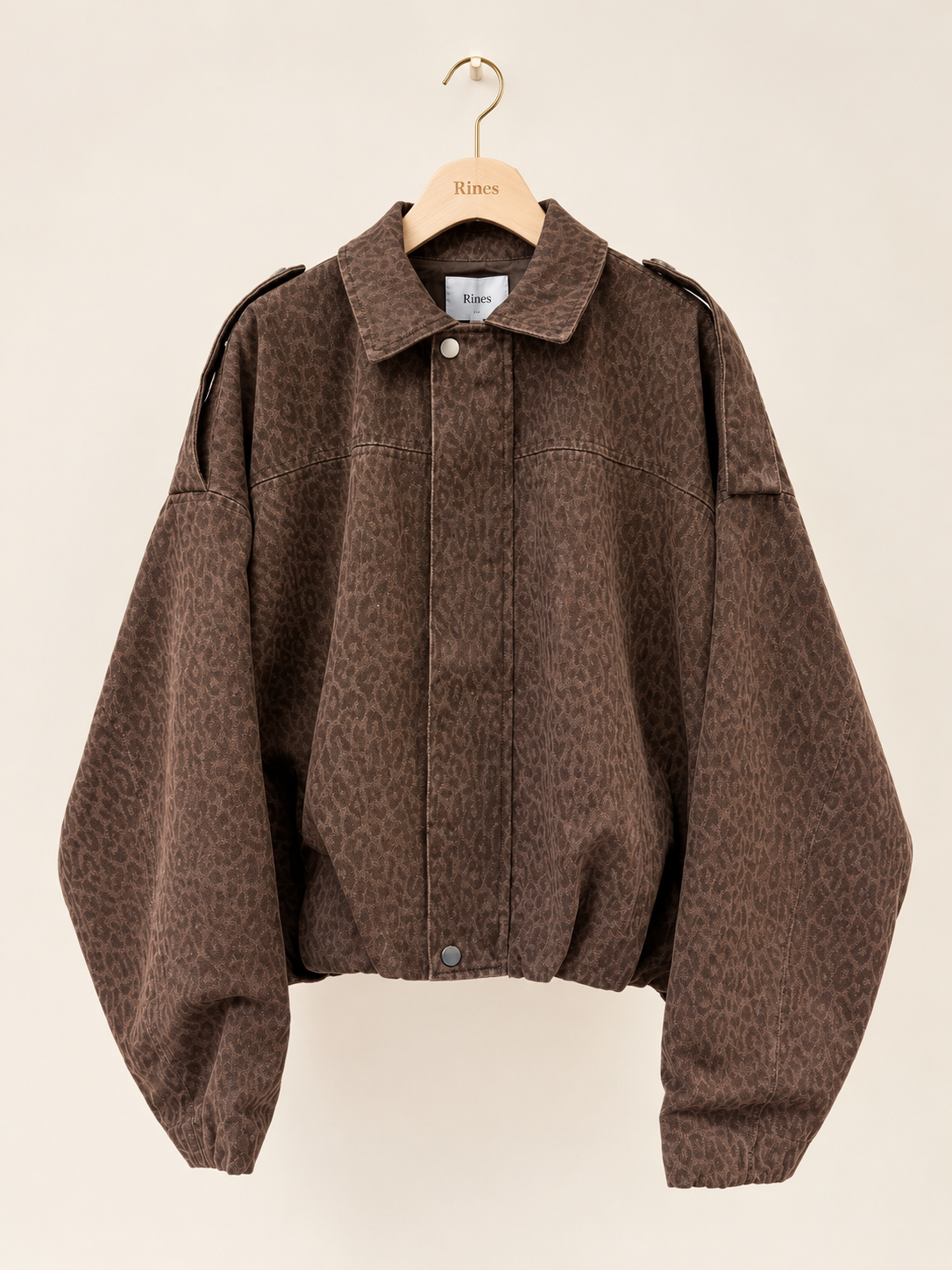 Blouson femme motif léopard ton sur ton