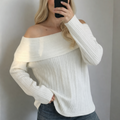 Pull Bardot Intemporel en Maille Côtelée