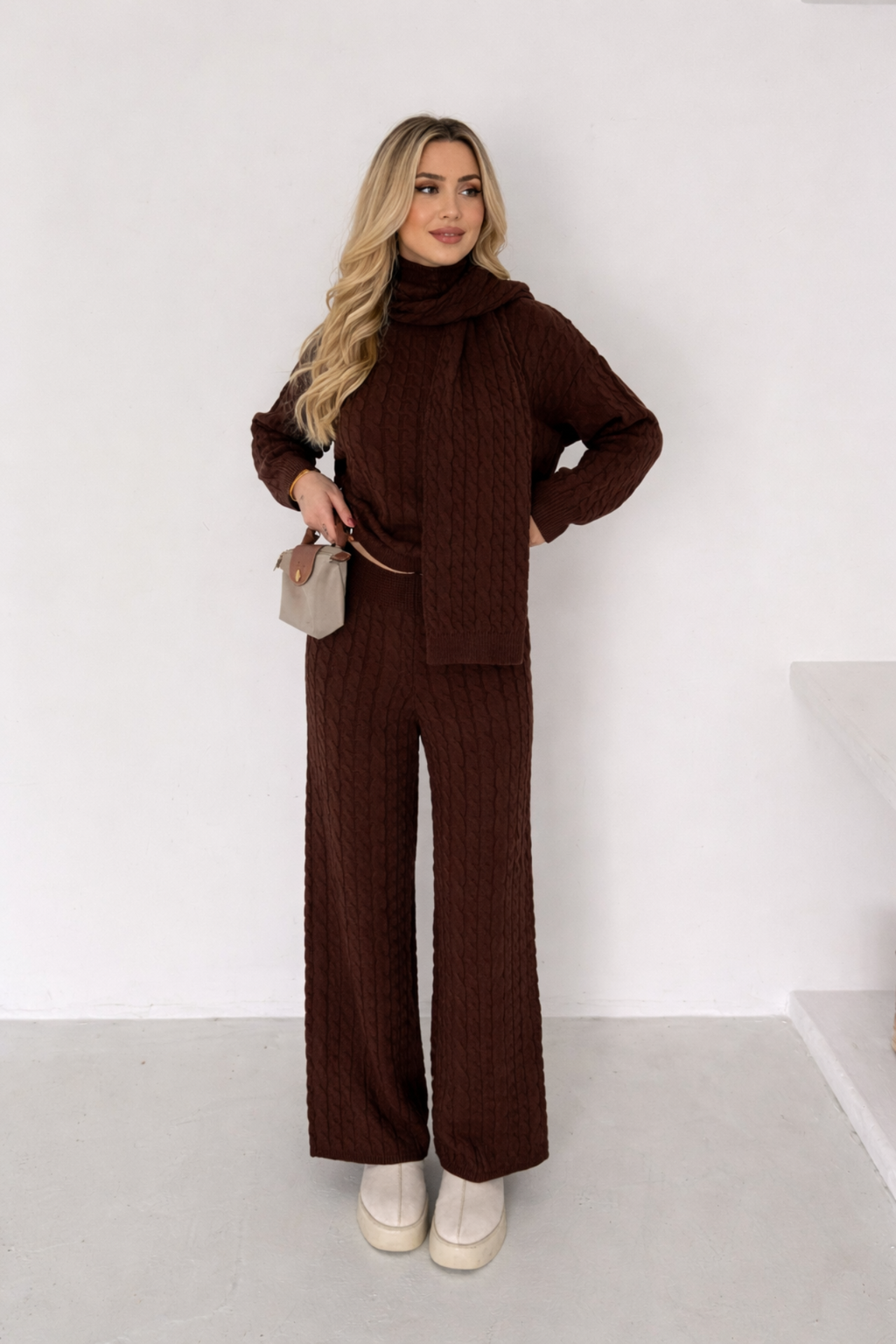 Ensemble Élégance en Maille Texturée