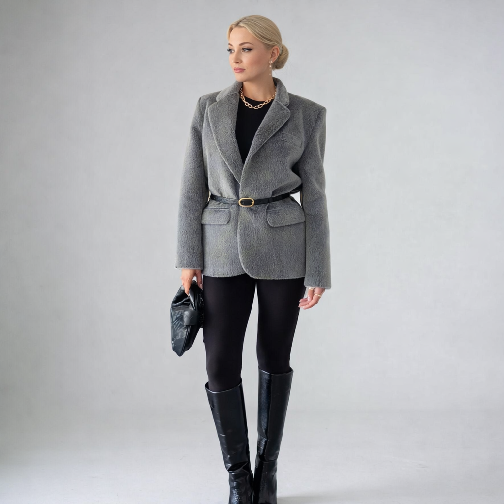 Le Blazer Signature Effet Fourrure