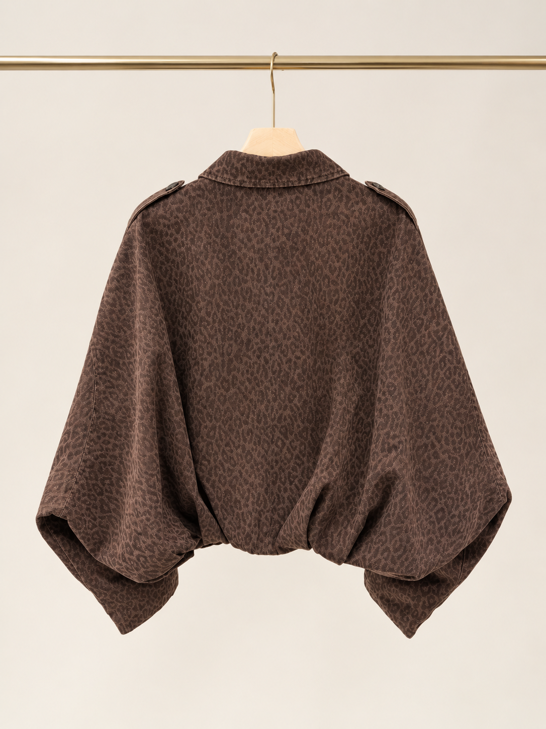 Veste oversize léopard marron RINES