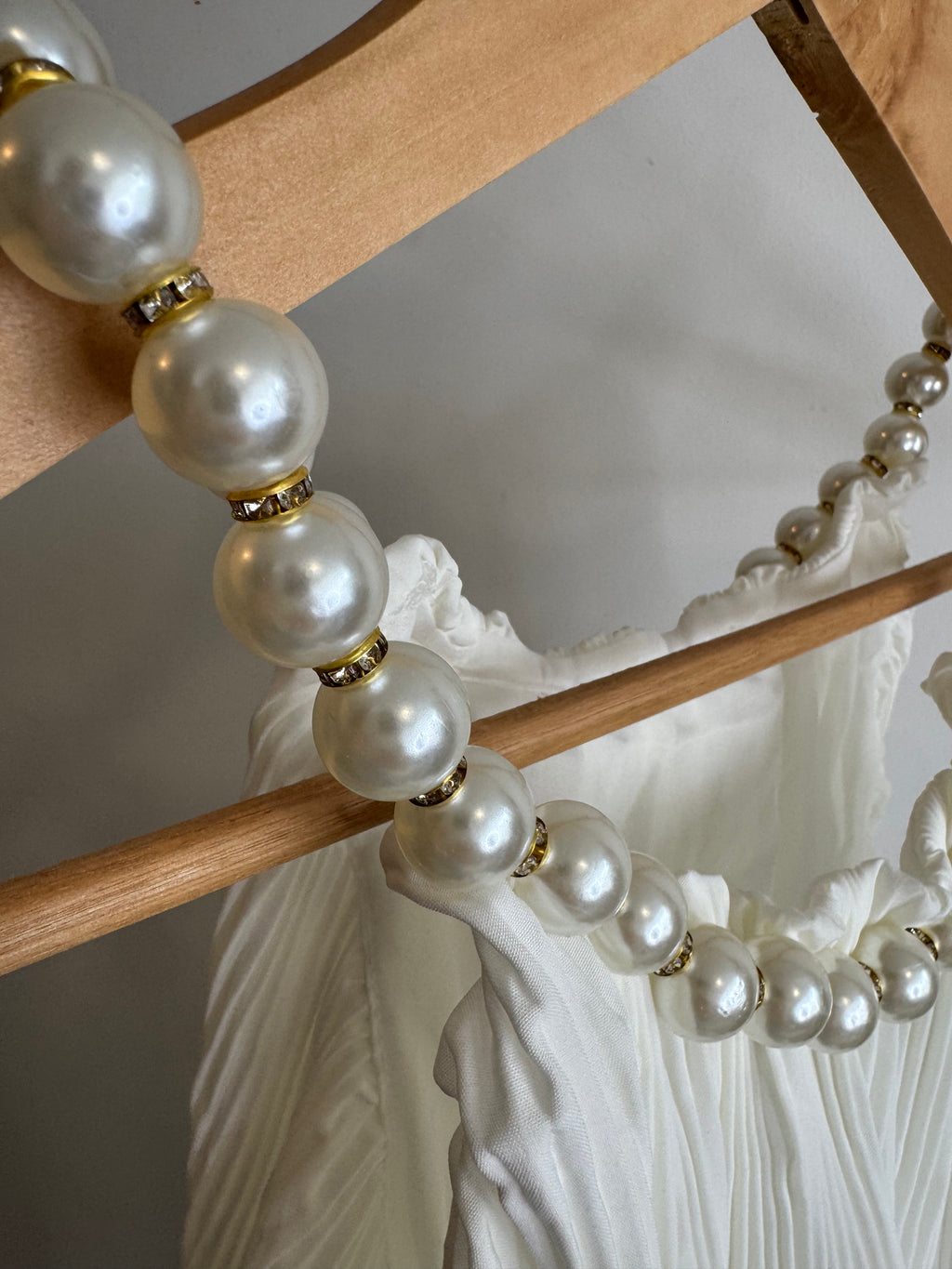 Blouse Fluide Blanche Col Perlé